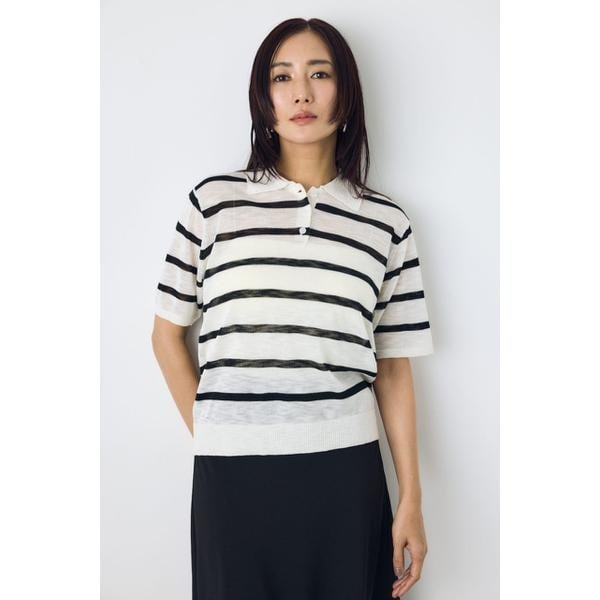 シアーポロニットトップス | アズールバイマウジー(AZUL BY MOUSSY