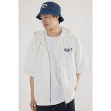 ハーフスリーブロゴZIPパーカー