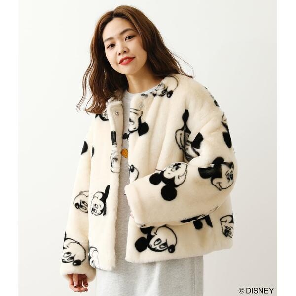 MICKEY) FAUX FUR コート | ロデオクラウンズ ワイドボウル(RODEO