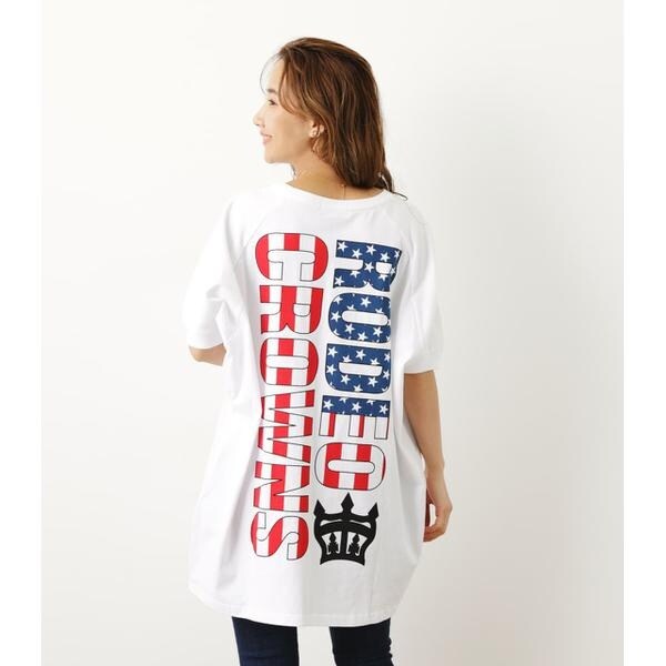 アメリカフラッグvネックワンピース ロデオクラウンズ ワイドボウル Fibra Space