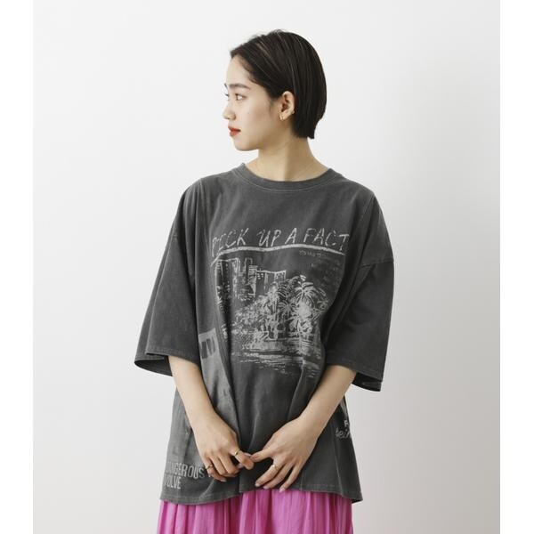 WEB限定）ウォッシュ切替ビッグTシャツ | ロデオクラウンズ ワイド