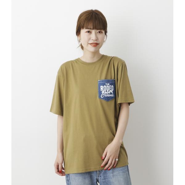 WEB・OUTLET限定）デニムスクリプトポケットTシャツ | ロデオ