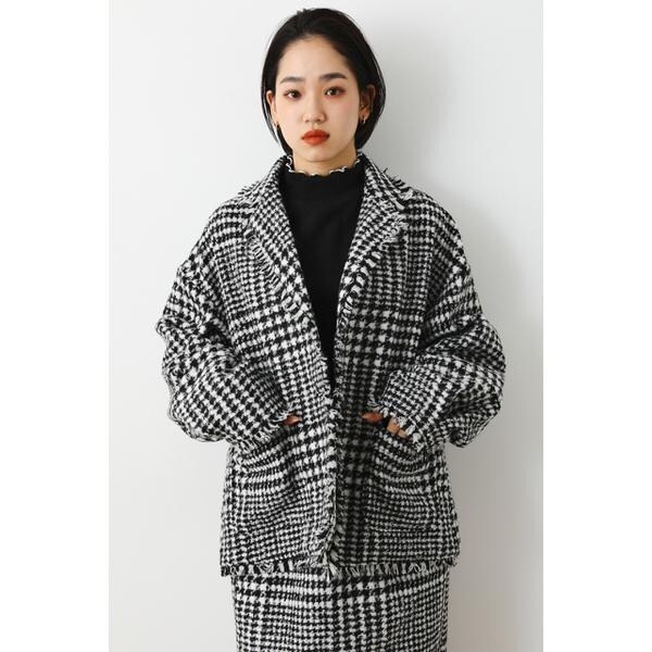 RODEO CROWNS TWEEDビッグシルエットジャケット TWEEDビッグシルエットジャケット | ロデオクラウンズ ワイド