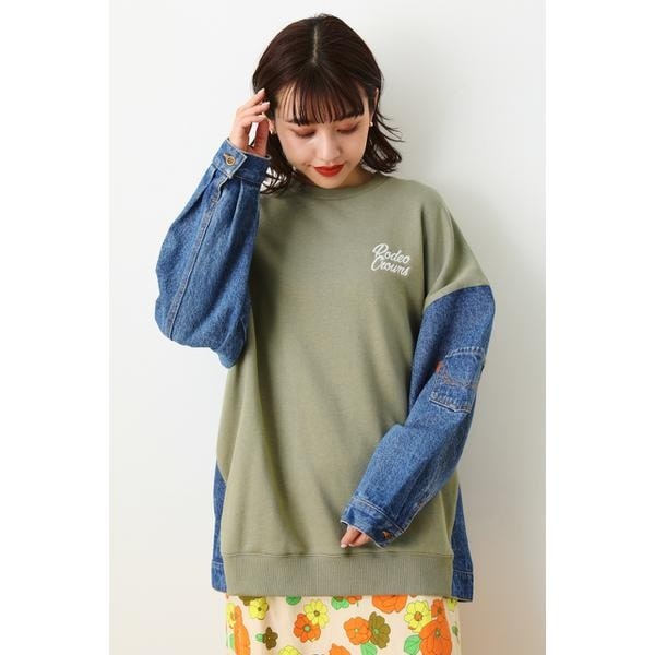 RODEO CROWNS WIDE BOWL - ロデオ★ DENIM ドッキング スウェット DENIM ドッキング スウェット | ロデオクラウンズ ワイドボウル