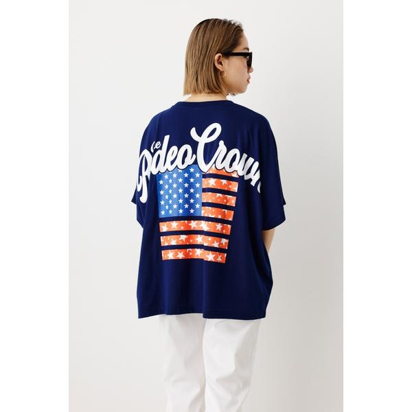 パターンUSフラッグTシャツ | ロデオクラウンズ ワイドボウル(RODEO