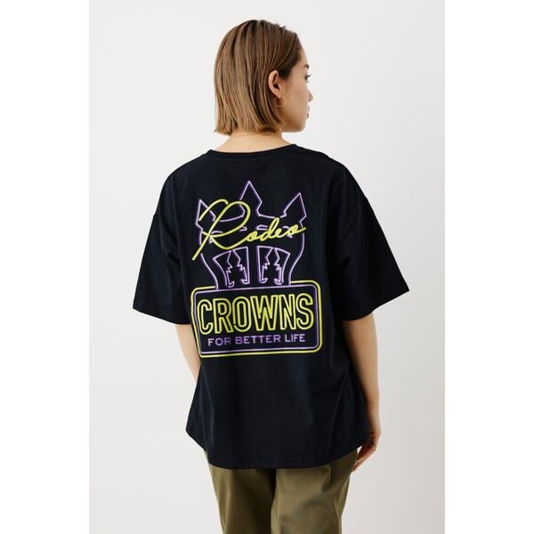在庫処分 激安 WEB限定）NEON CROWNS Tシャツ | ロデオクラウンズ ワイドボウル トップス