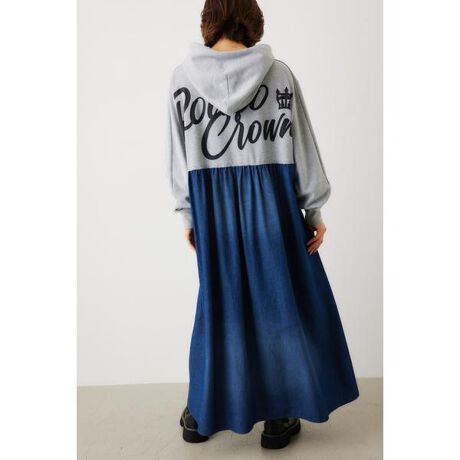 WEB限定】デニムドッキングパーカーマキシワンピース | ロデオ 