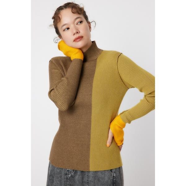 Mock-neck zippered chenille cardigan | Contemporaine | Shop
