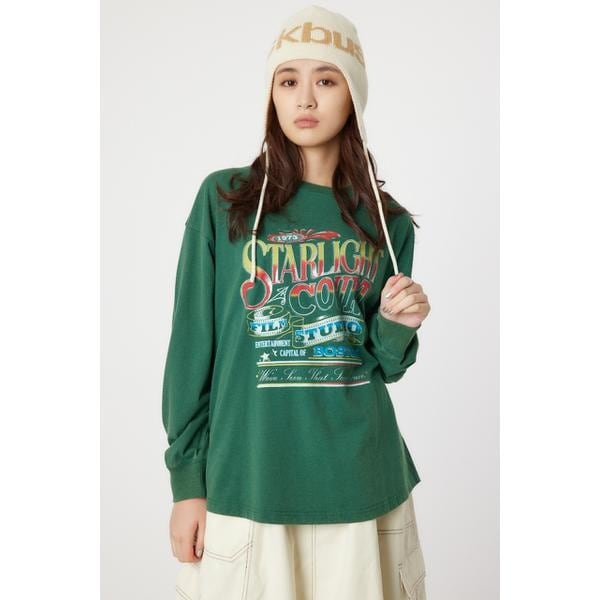 ロデオクラウンズ  ロングTシャツ フェイクレイヤードロングスリーブTシャツ（Tシャツ/カットソー