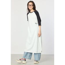 ラグランカラーステッチワンピース