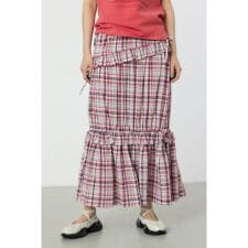 サマーチェックフリルティアードスカート