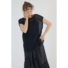 2WAY パッチワークニットベスト