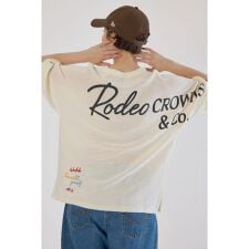 BIG LOGO5分袖ニットトップス