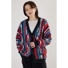 【UNISEX】3Dマルチカラーニットカーディガン