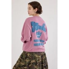 ロゴデニムパッチスウェットトップス