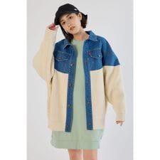 ニットドッキングルーズデニムジャケット