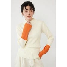 スリーブカラーニットトップス