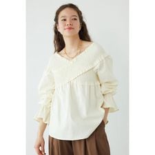 シャーリング2WAYトップス