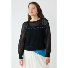 前後2WAYメローニットトップス