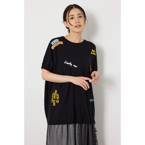 G.V embroideryニットトップス | ロデオクラウンズ ワイドボウル(RODEO