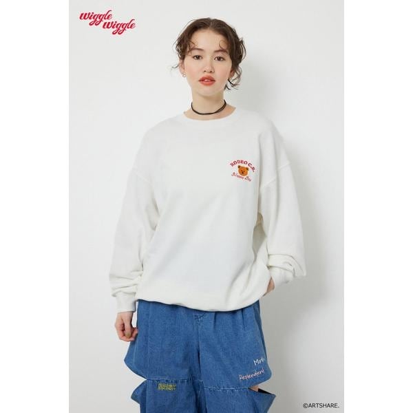 [�}���C]�yUNISEX�z(wiggle wiggle)���`�[�t�X�E�F�b�g�g�b�v�X/���f�I�N���E���Y ���C�h�{�E���iRODEO CROWNS WIDE BOWL�j O/WHT1