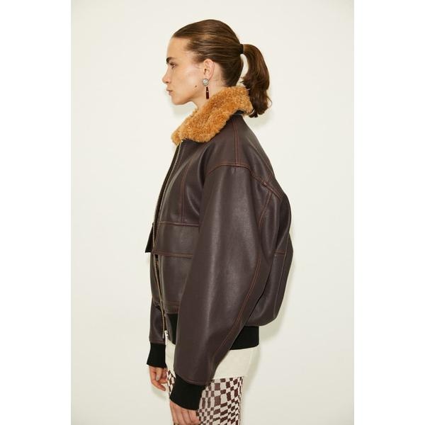 SLY OVER SIZE VEGAN LEATHER ジャケット