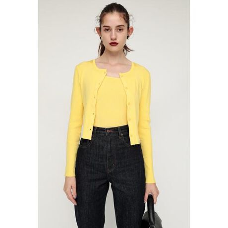 SLY ループカーディガン 美品 スライ ループフリンジカーディガン BLUE 