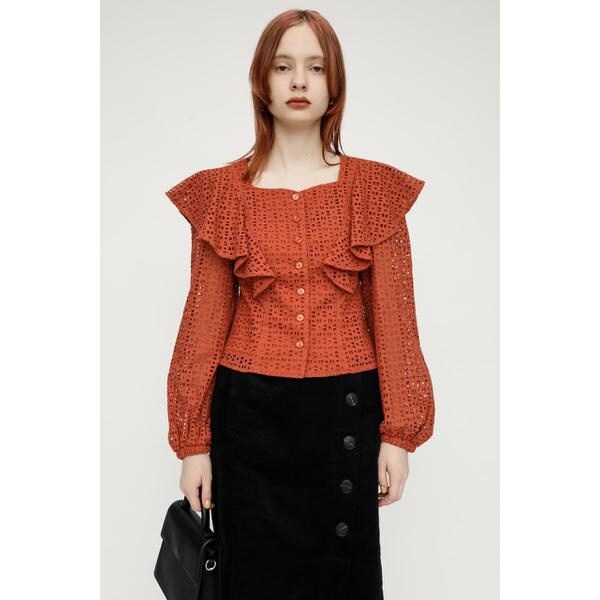 TUCKED LACE RUFFLE キャミソール IVOY SLY スライ SLY TUCKED LACE RUFFLE キャミソール TUCKED LACE RUFFLE