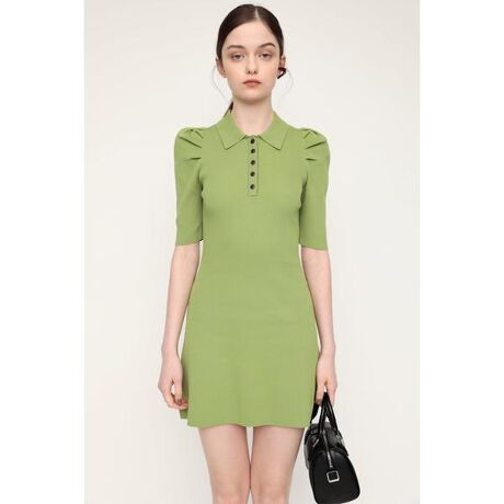 Polo Collar Rib Flare ワンピース スライ Sly 030fsa73 1380 ファッション通販 マルイウェブチャネル