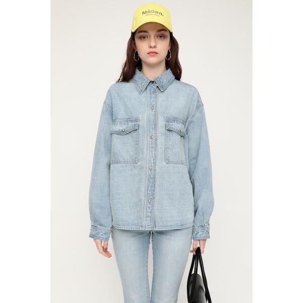 SLY OVER SIZE DENIM SH JK シャツ ジャケット SLY（スライ）の「OVER SIZE DENIM SH JK オーバーサイズ デニム