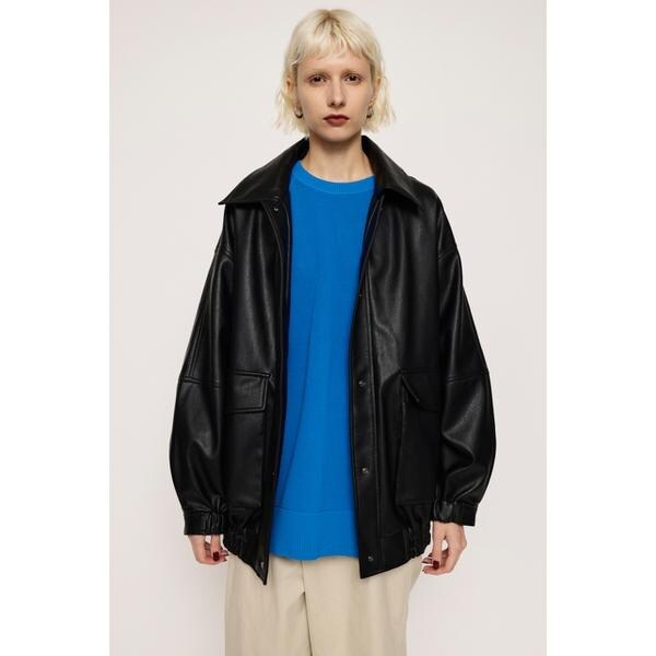 SLY FAUX LEATHER OVERSIZEブルゾン FAUX LEATHER OVERSIZE ブルゾン | スライ(SLY) | マルイウェブ