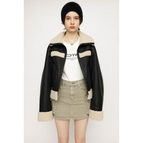 SLY】 REVERSIBLE SHORT B-3 リバーシブル ボアブルゾン REVERSIBLE 