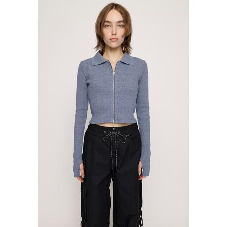 ZIP UP CUT RIB トップス | スライ(SLY) | マルイウェブチャネル ZIP UP RIB トップス