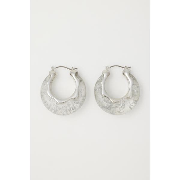 [}C]CLEAR GLITTER HOOP sAX/XCiSLYj SLV