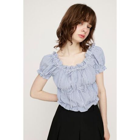 ブラウス シャツ RIBBON FRILL BL リボンフリルブラウス 春服 