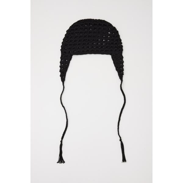 [}C]MESH KNIT FLAP Lbv/XCiSLYj BLK