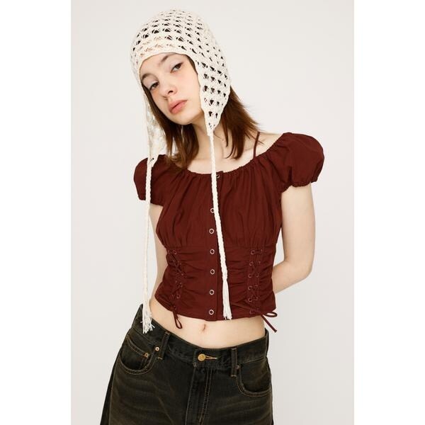 SLY FRONT RIBBON LACE ブラウス