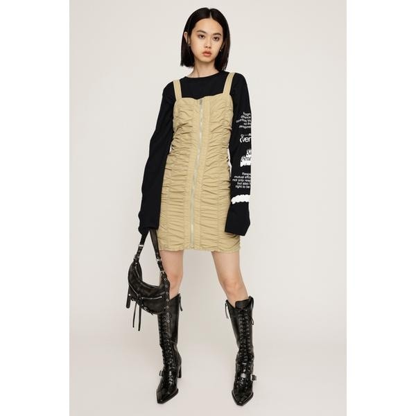 SLY スライ GATHER CAMI ショートワンピース NYLON GATHER CAMI ショートワンピース | スライ(SLY) | マルイ