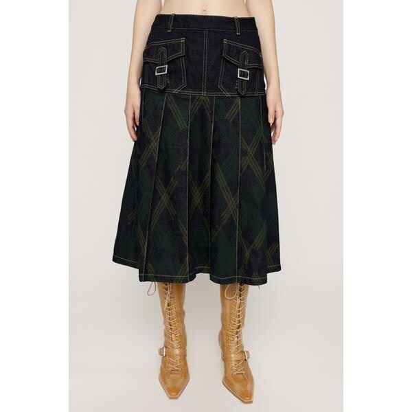 L／W PRINT CHECK PLEATS ミドルスカート | スライ(SLY) | マルイ