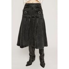 L／W OVER DYE PLEATS ミドルスカート