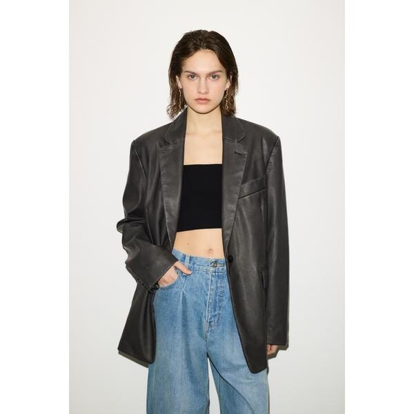 THROW】F／LEATHER BOXY ジャケット | スライ(SLY) | マルイウェブチャネル