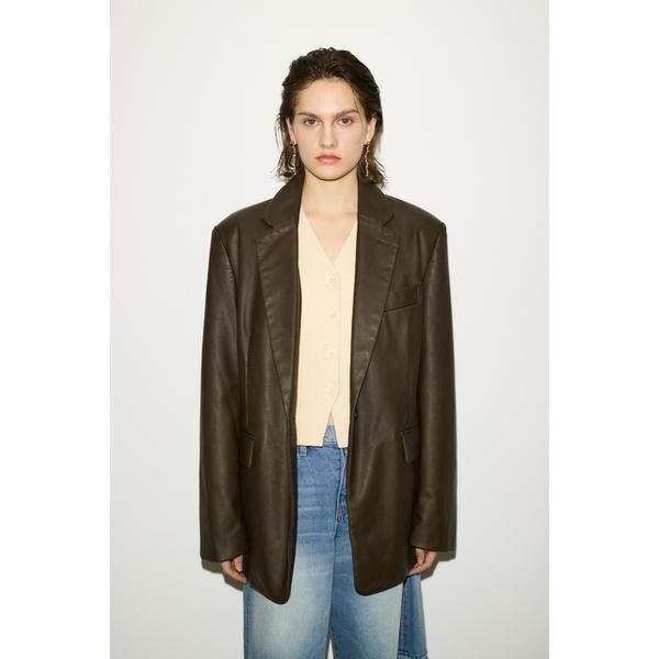 【THROW】F／LEATHER SEAM DESIGN CROP ブルゾン THROW】F／LEATHER SEAM DESIGN CROP ブルゾン | スライ(SLY