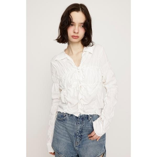 【スライ】SHIRRING SKIPPER RIBBON シャツ SHIRRING SKIPPER RIBBON シャツ | スライ(SLY) | マルイウェブ