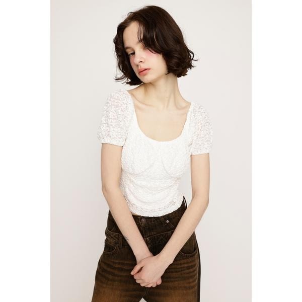 PUFF SLEEVE LACE トップス | スライ(SLY) | マルイウェブチャネル