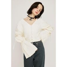 RIBBON SLEEVE 2WAY JQ トップス