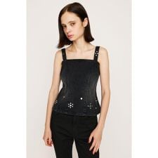 STUDS DENIM BUSTIER-E