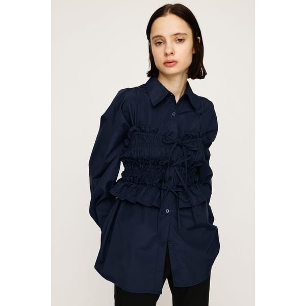 MOUSSY DOUBLE LAYERED ニットシャツ MOUSSY | DOUBLE LAYERED ニットシャツ (シャツ・ブラウス ) |SHEL