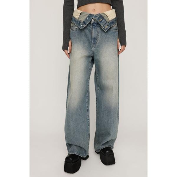LAYERED STRAIGHT DENIM パンツ | スライ(SLY) | マルイウェブ