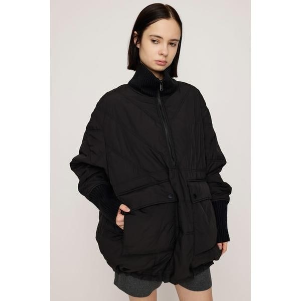 [}C]QUILTING STAND NYLON PULLOVER/XCiSLYj BLK