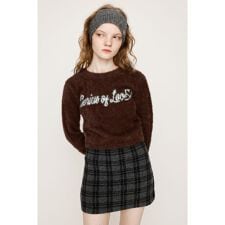 スライ(SLY)の【LIMITED ITEM】SHAGGY YARN LOGO C／N トップス